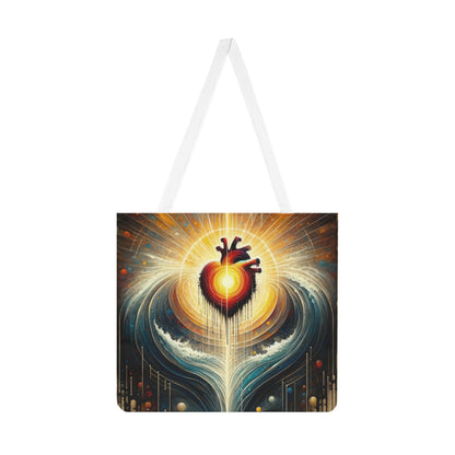 Awakened Heart Waves Shoulder Tote Bag (AOP) - ATUH.ART