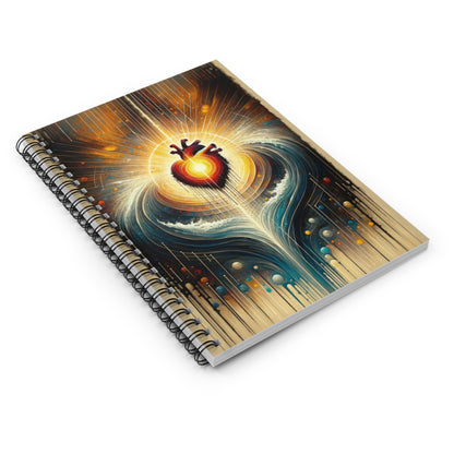 Awakened Heart Waves Spiral Notebook - Ruled Line - ATUH.ART