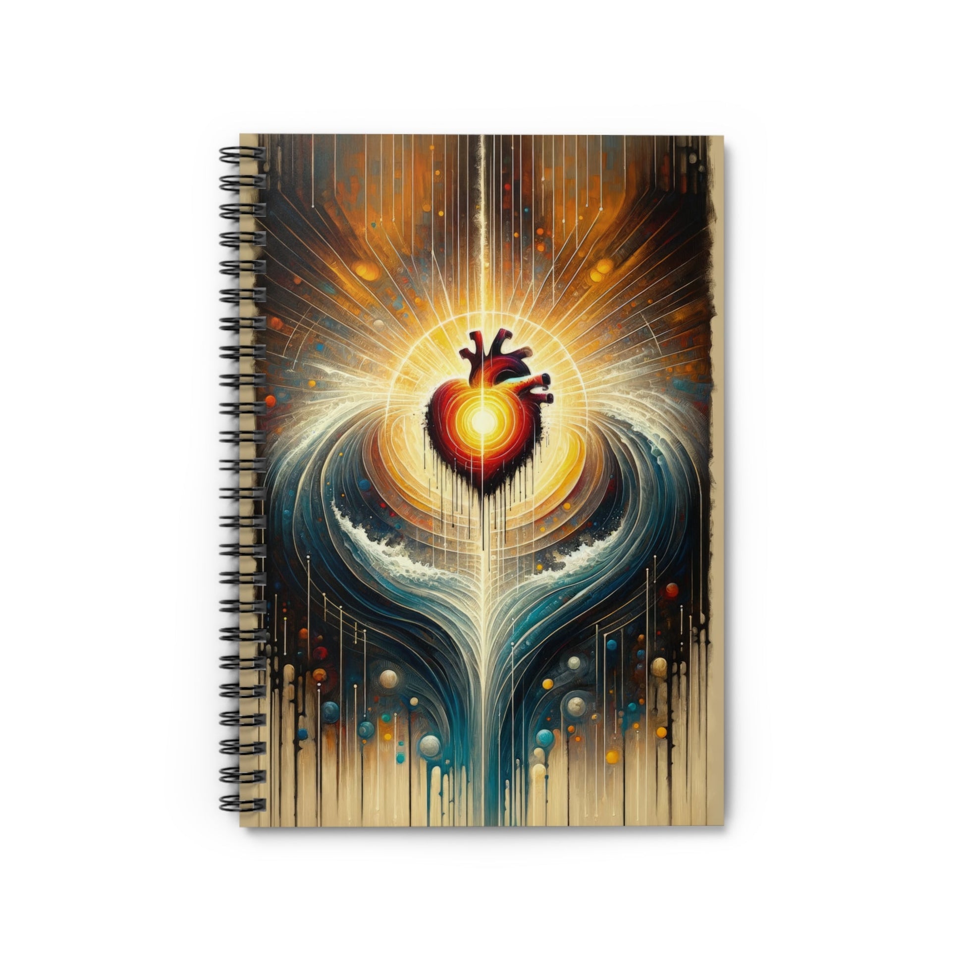 Awakened Heart Waves Spiral Notebook - Ruled Line - ATUH.ART