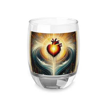 Awakened Heart Waves Whiskey Glass - ATUH.ART