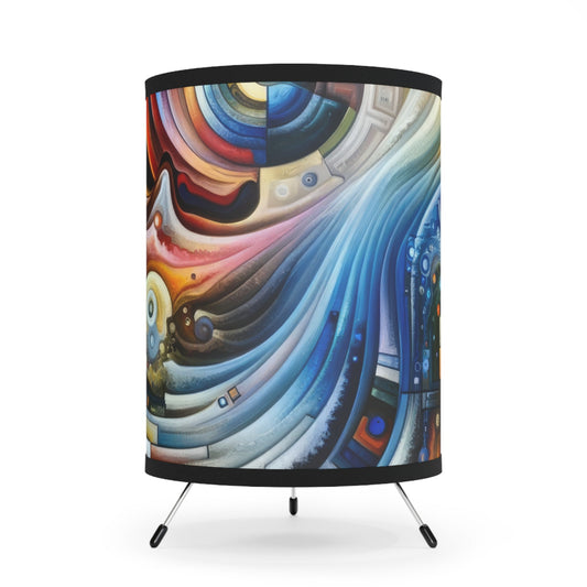 Awakening Spiral Empowerment Tripod Lamp with High-Res Printed Shade, US\CA plug - ATUH.ART