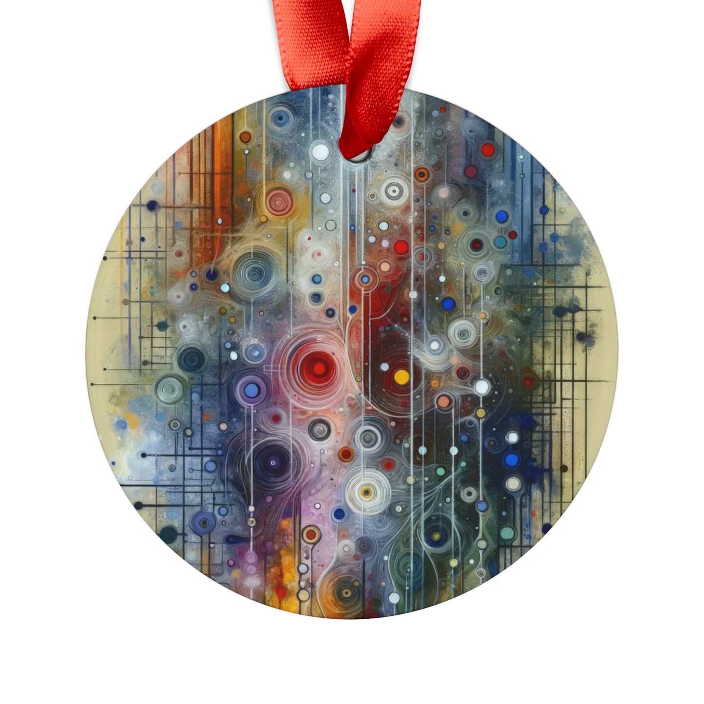 Awakenings Interconnectedness Tachism Acrylic Ornament with Ribbon - ATUH.ART
