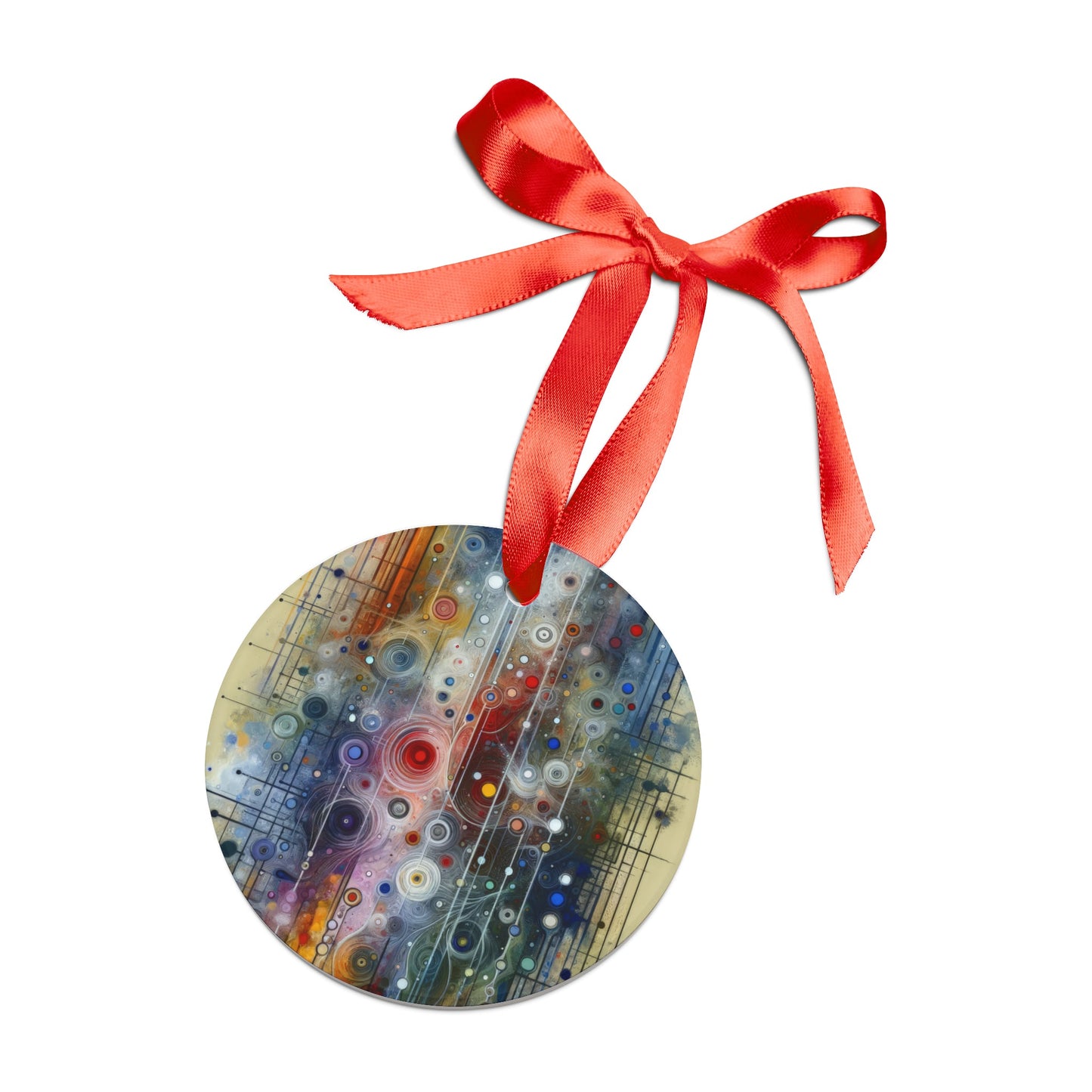 Awakenings Interconnectedness Tachism Acrylic Ornament with Ribbon - ATUH.ART