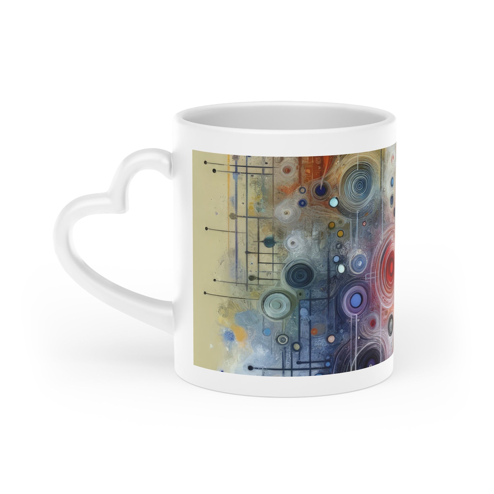 Awakenings Interconnectedness Tachism Heart-Shaped Mug - ATUH.ART