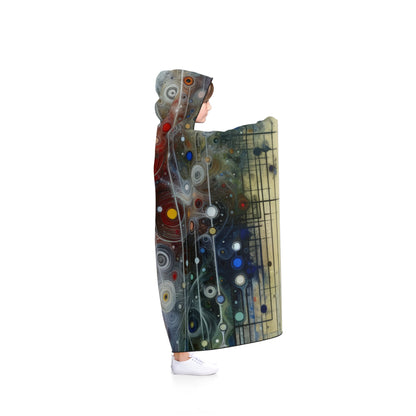 Awakenings Interconnectedness Tachism Hooded Blanket - ATUH.ART