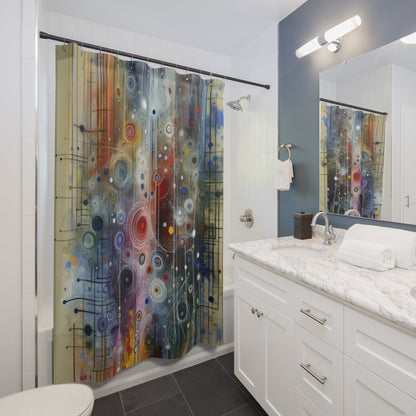 Awakenings Interconnectedness Tachism Shower Curtains - ATUH.ART