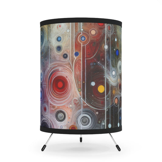 Awakenings Interconnectedness Tachism Tripod Lamp with High-Res Printed Shade, US\CA plug - ATUH.ART