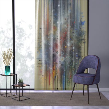 Awakenings Interconnectedness Tachism Window Curtain - ATUH.ART