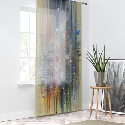 Awakenings Interconnectedness Tachism Window Curtain - ATUH.ART