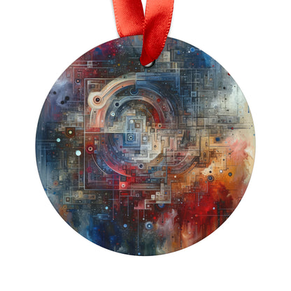 Awareness Algorithm Tachism Acrylic Ornament with Ribbon - ATUH.ART