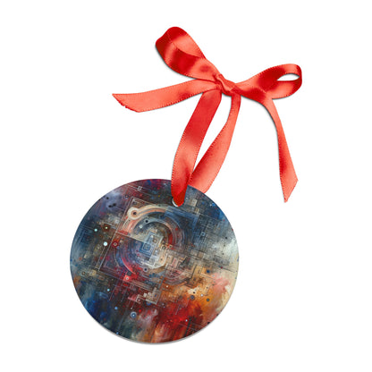 Awareness Algorithm Tachism Acrylic Ornament with Ribbon - ATUH.ART