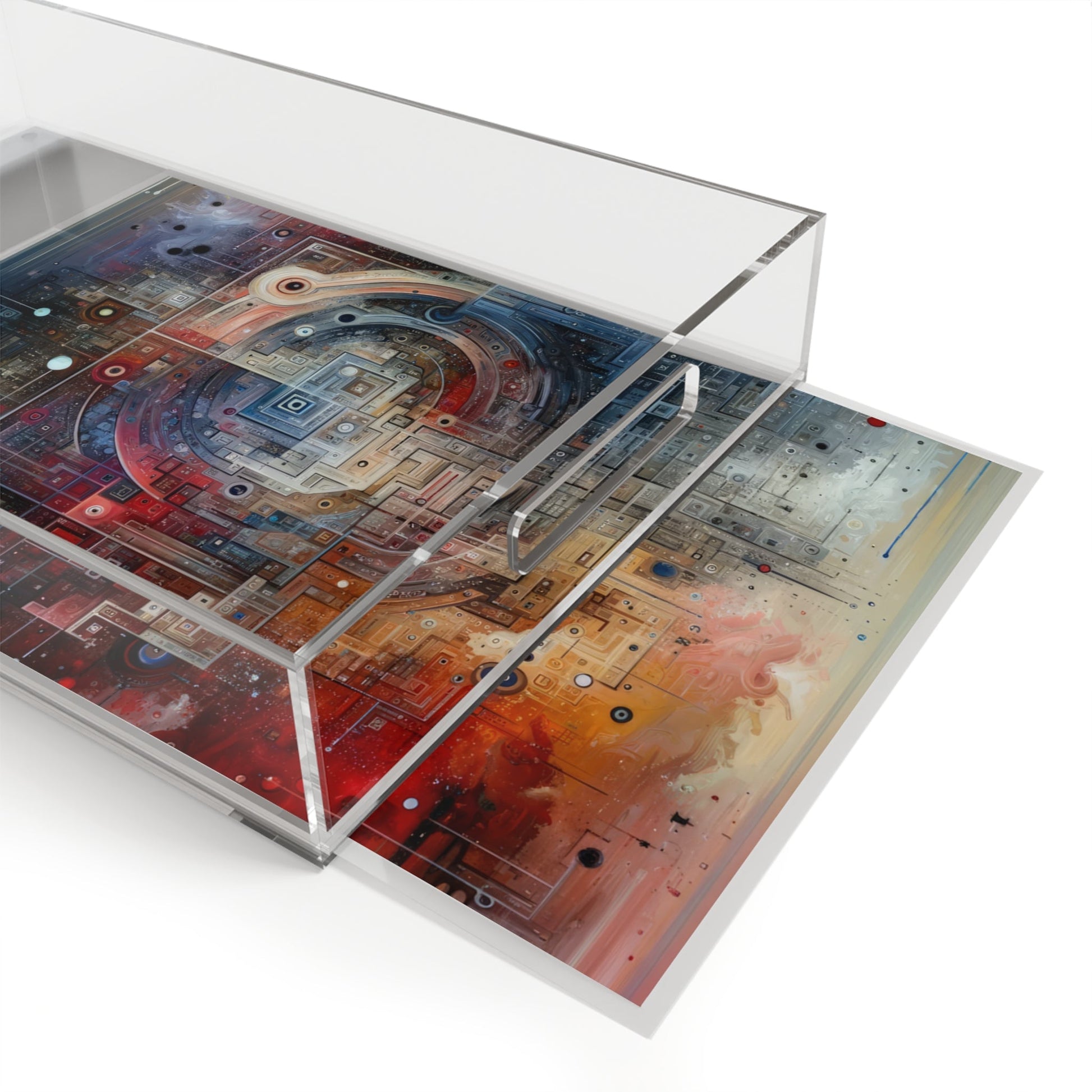 Awareness Algorithm Tachism Acrylic Serving Tray - ATUH.ART