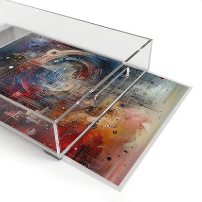 Awareness Algorithm Tachism Acrylic Serving Tray - ATUH.ART