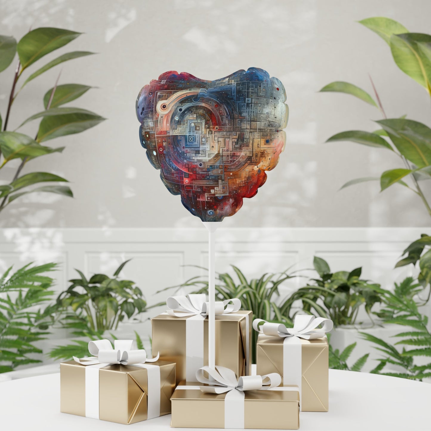 Awareness Algorithm Tachism Balloon (Round and Heart-shaped), 11" - ATUH.ART