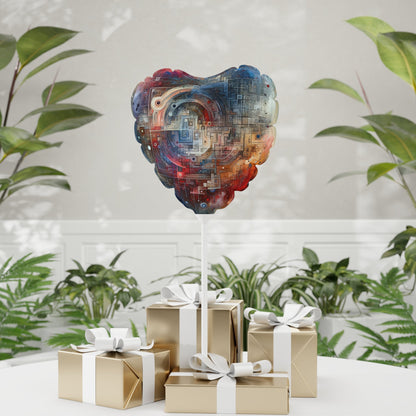 Awareness Algorithm Tachism Balloon (Round and Heart-shaped), 11" - ATUH.ART