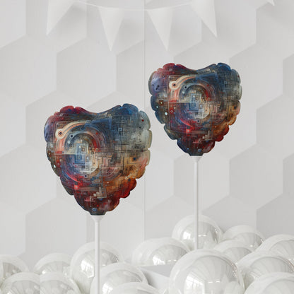 Awareness Algorithm Tachism Balloon (Round and Heart-shaped), 11" - ATUH.ART