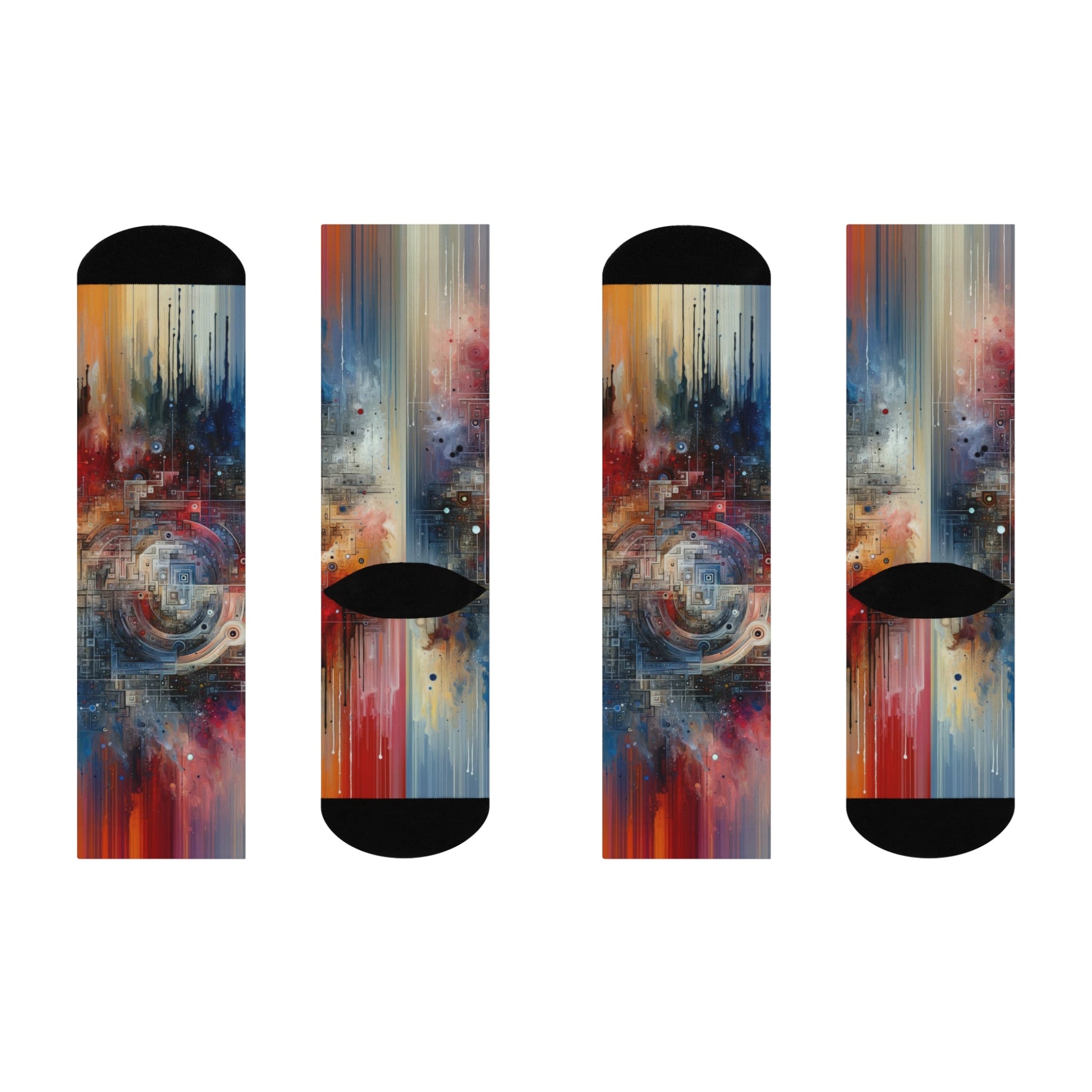 Awareness Algorithm Tachism Cushioned Crew Socks - ATUH.ART