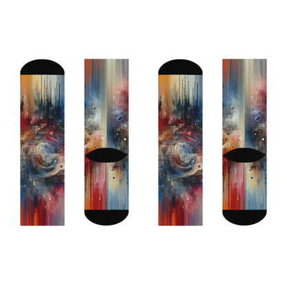 Awareness Algorithm Tachism Cushioned Crew Socks - ATUH.ART