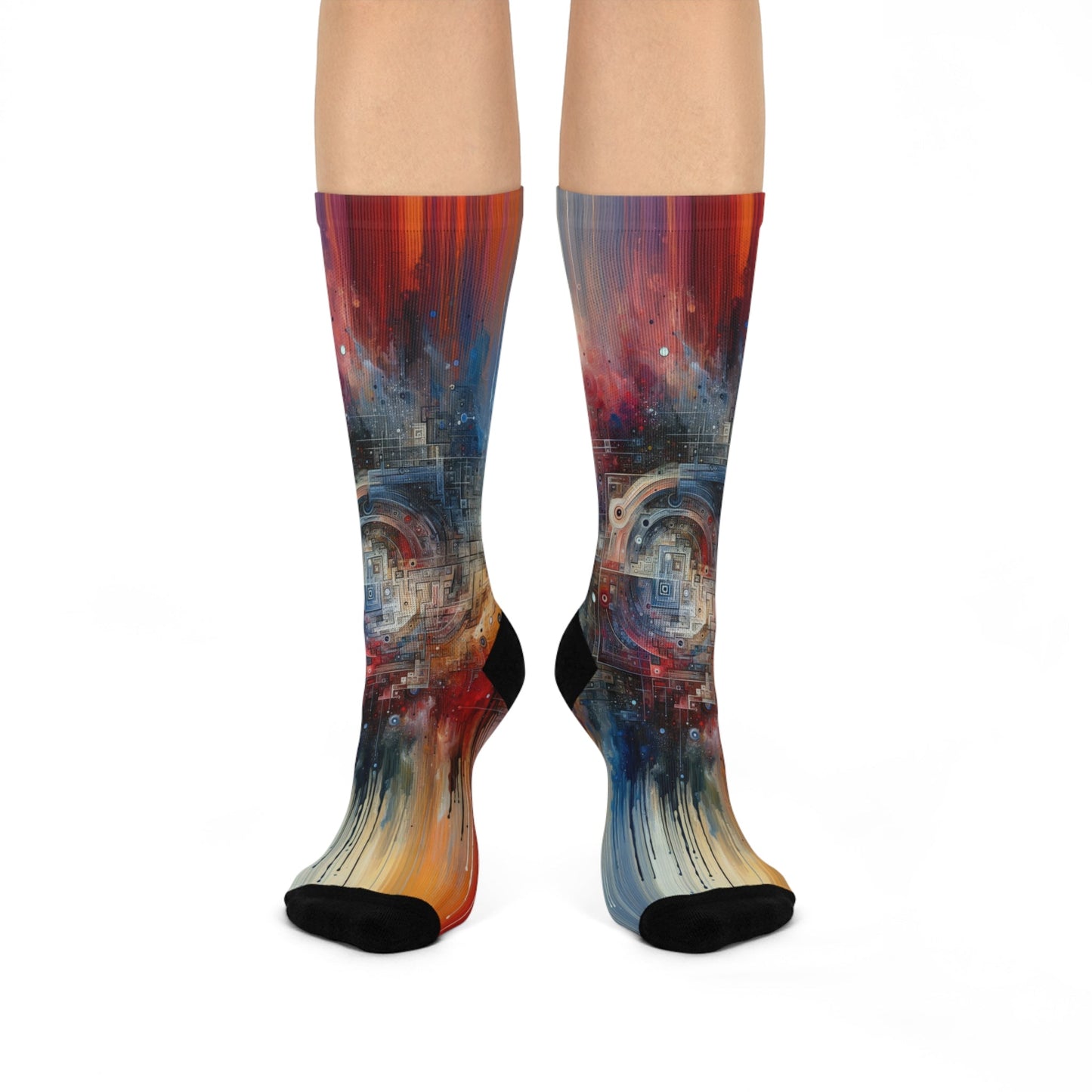 Awareness Algorithm Tachism Cushioned Crew Socks - ATUH.ART