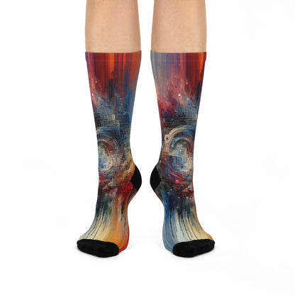 Awareness Algorithm Tachism Cushioned Crew Socks - ATUH.ART