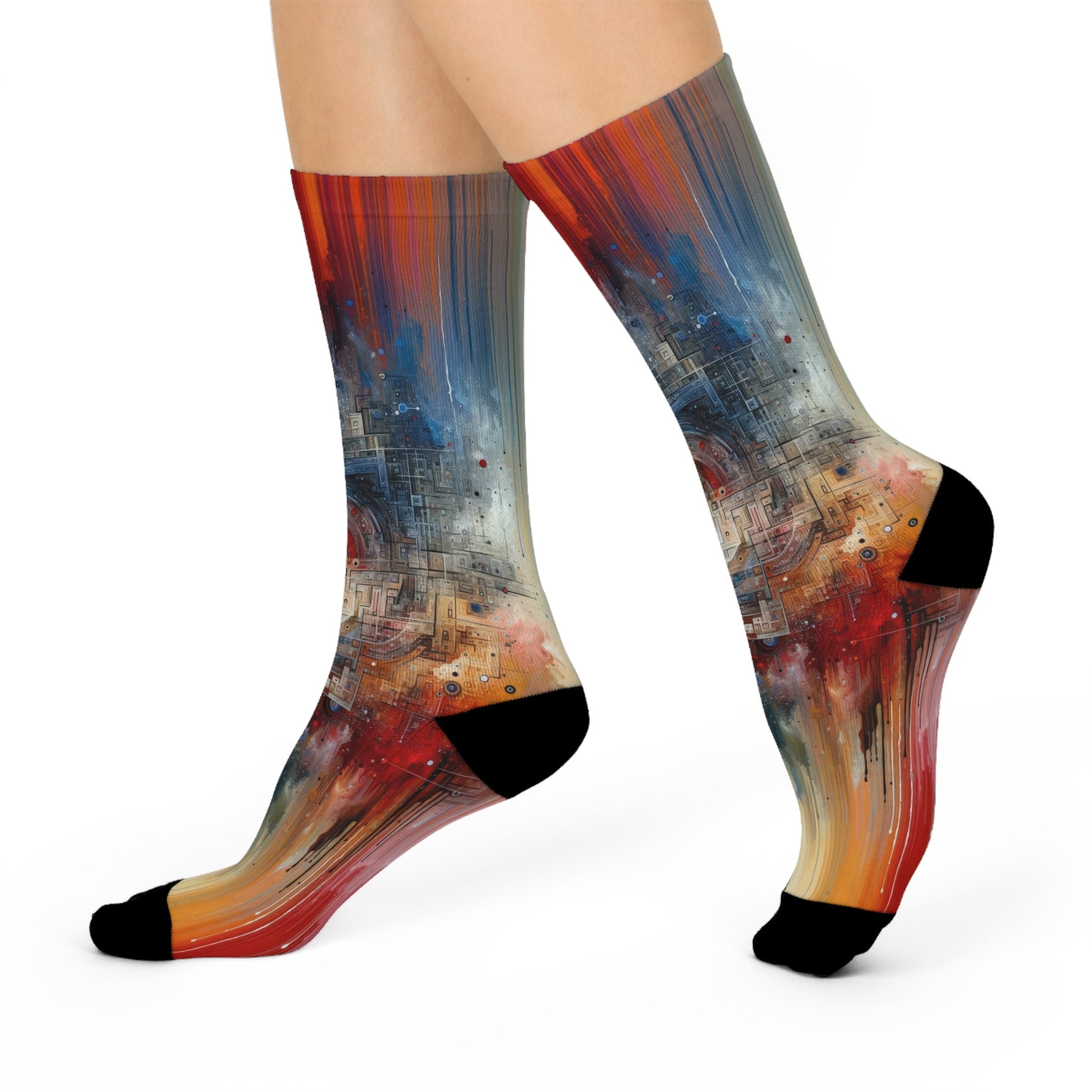 Awareness Algorithm Tachism Cushioned Crew Socks - ATUH.ART