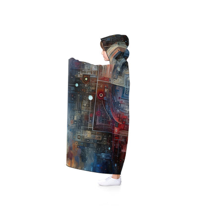 Awareness Algorithm Tachism Hooded Blanket - ATUH.ART