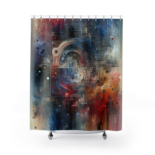 Awareness Algorithm Tachism Shower Curtains - ATUH.ART
