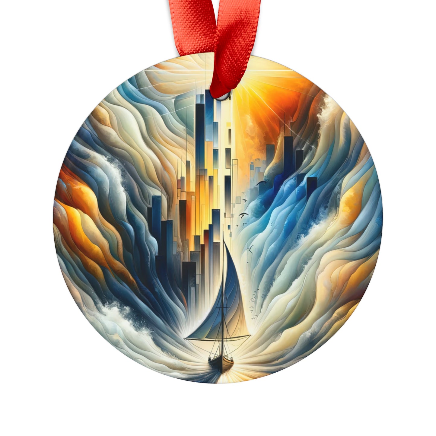 Beacon Sail Change Acrylic Ornament with Ribbon - ATUH.ART