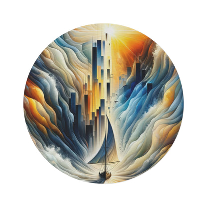 Beacon Sail Change Round Rug - ATUH.ART