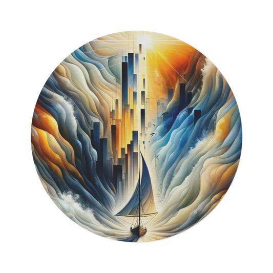 Beacon Sail Change Round Rug - ATUH.ART