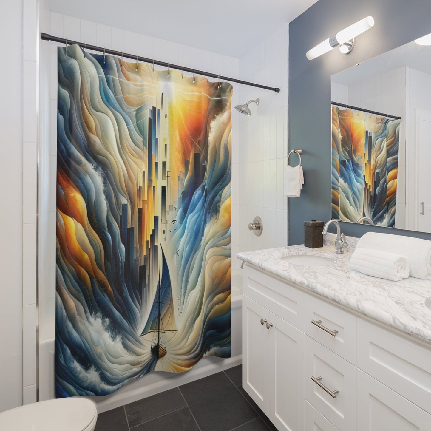 Beacon Sail Change Shower Curtains - ATUH.ART