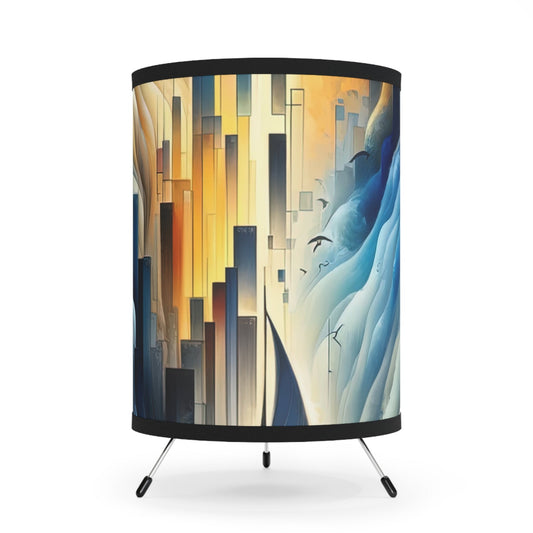 Beacon Sail Change Tripod Lamp with High-Res Printed Shade, US\CA plug - ATUH.ART
