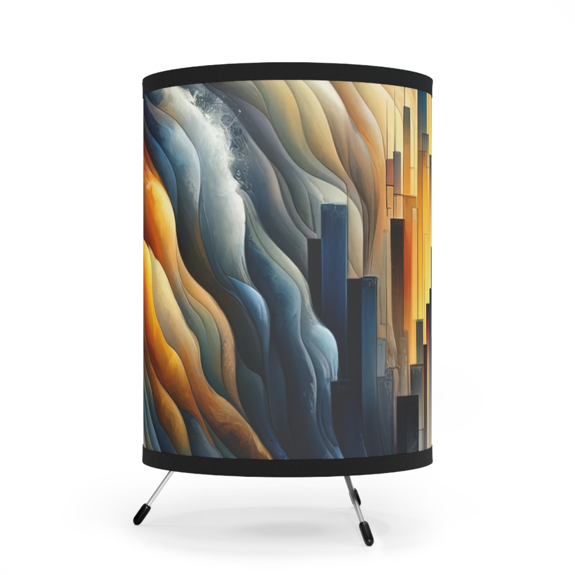 Beacon Sail Change Tripod Lamp with High-Res Printed Shade, US\CA plug - ATUH.ART