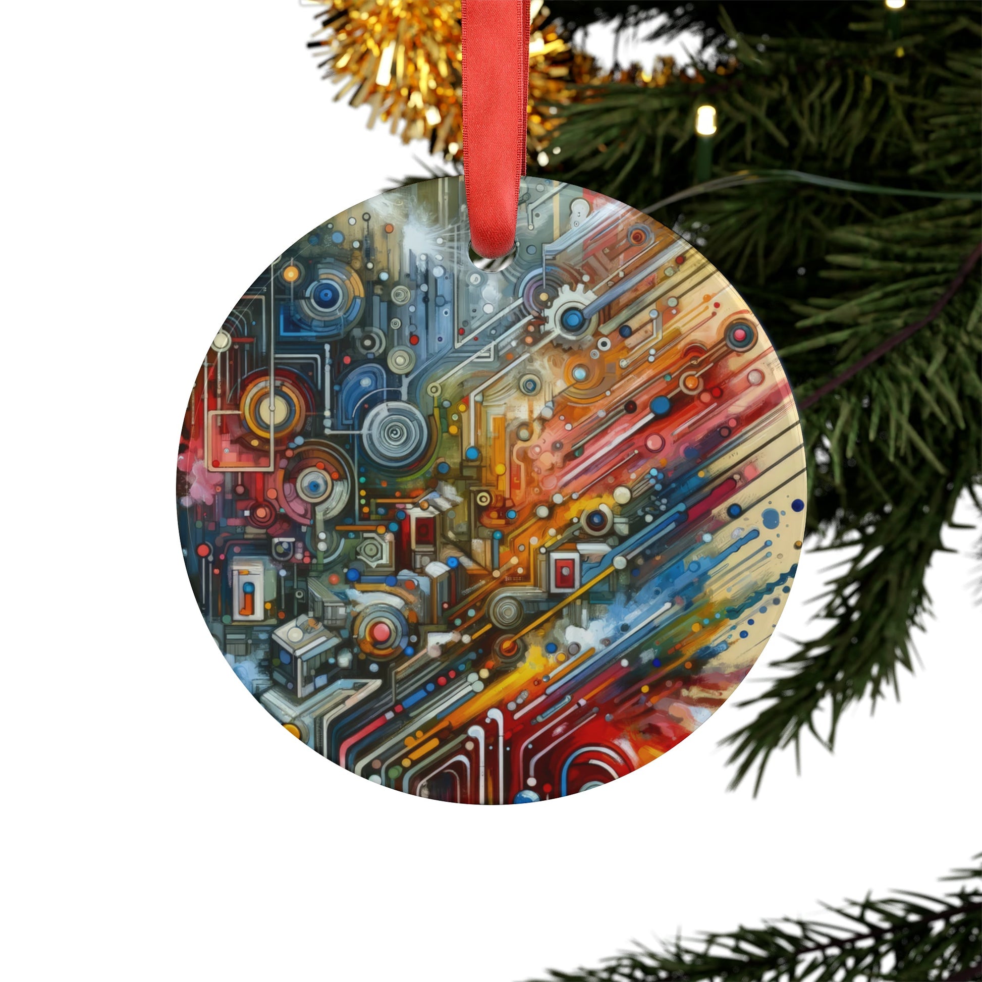 Beliefs Systems Intersection Acrylic Ornament with Ribbon - ATUH.ART