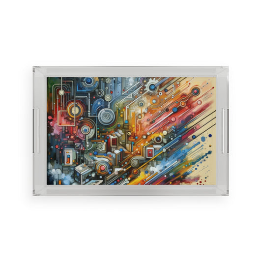 Beliefs Systems Intersection Acrylic Serving Tray - ATUH.ART