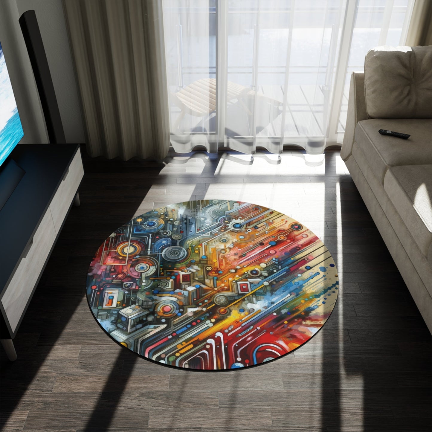 Beliefs Systems Intersection Round Rug - ATUH.ART