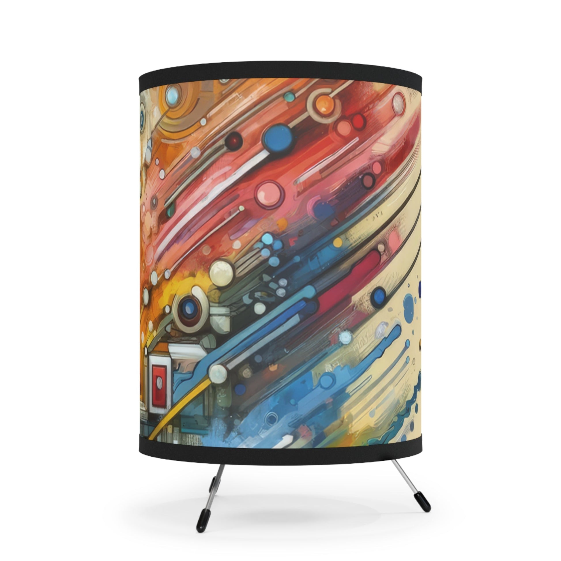Beliefs Systems Intersection Tripod Lamp with High-Res Printed Shade, US\CA plug - ATUH.ART