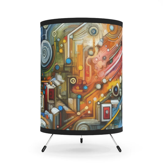 Beliefs Systems Intersection Tripod Lamp with High-Res Printed Shade, US\CA plug - ATUH.ART