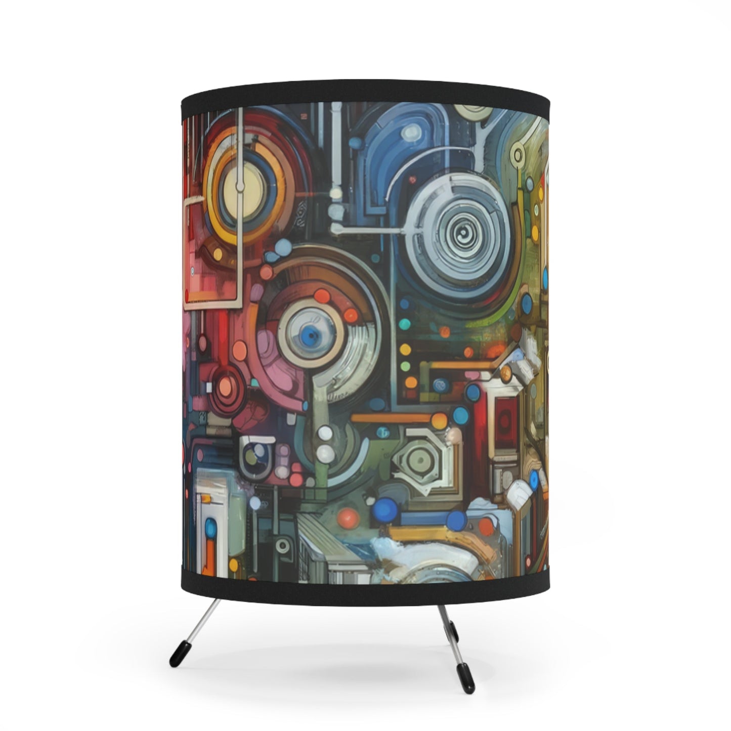 Beliefs Systems Intersection Tripod Lamp with High-Res Printed Shade, US\CA plug - ATUH.ART