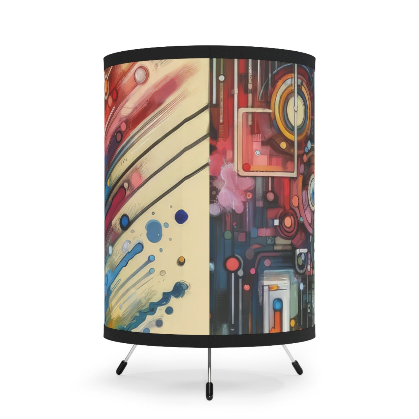 Beliefs Systems Intersection Tripod Lamp with High-Res Printed Shade, US\CA plug - ATUH.ART