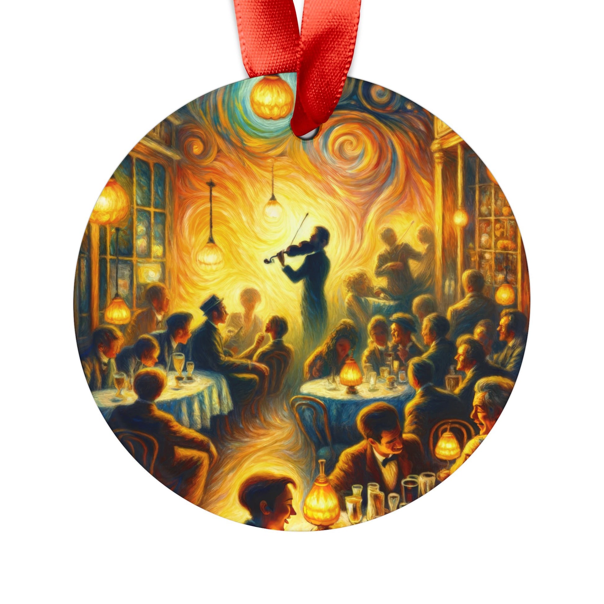 Bistro Emotive Entry Acrylic Ornament with Ribbon - ATUH.ART