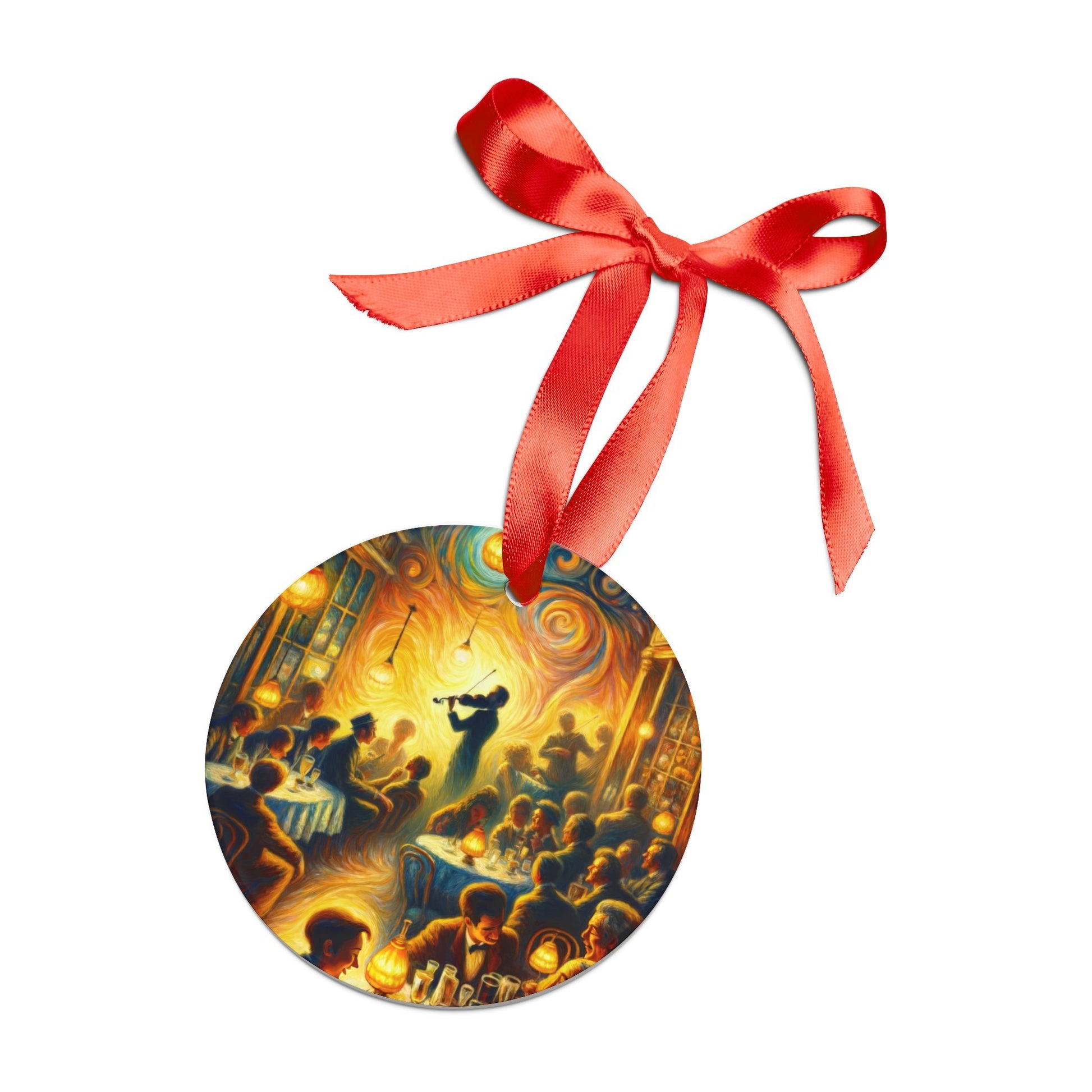 Bistro Emotive Entry Acrylic Ornament with Ribbon - ATUH.ART