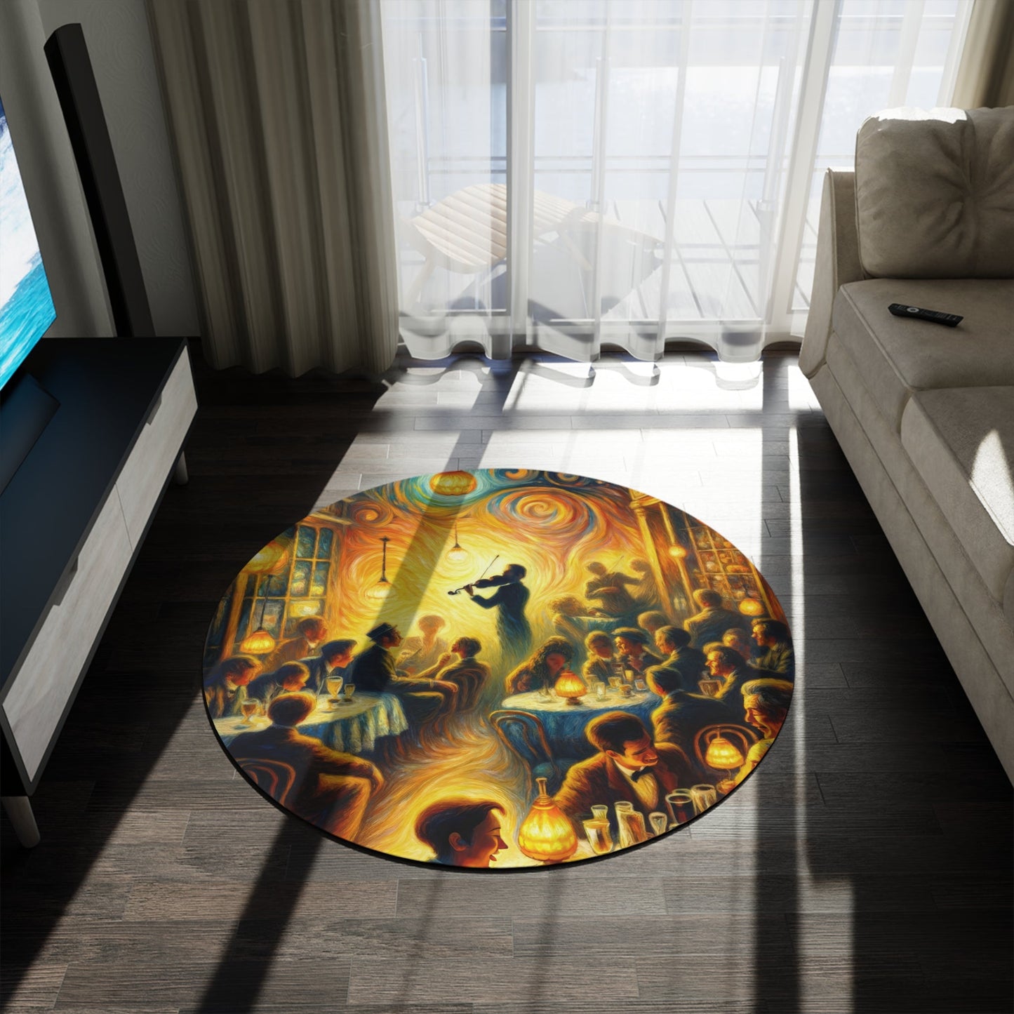 Bistro Emotive Entry Round Rug - ATUH.ART