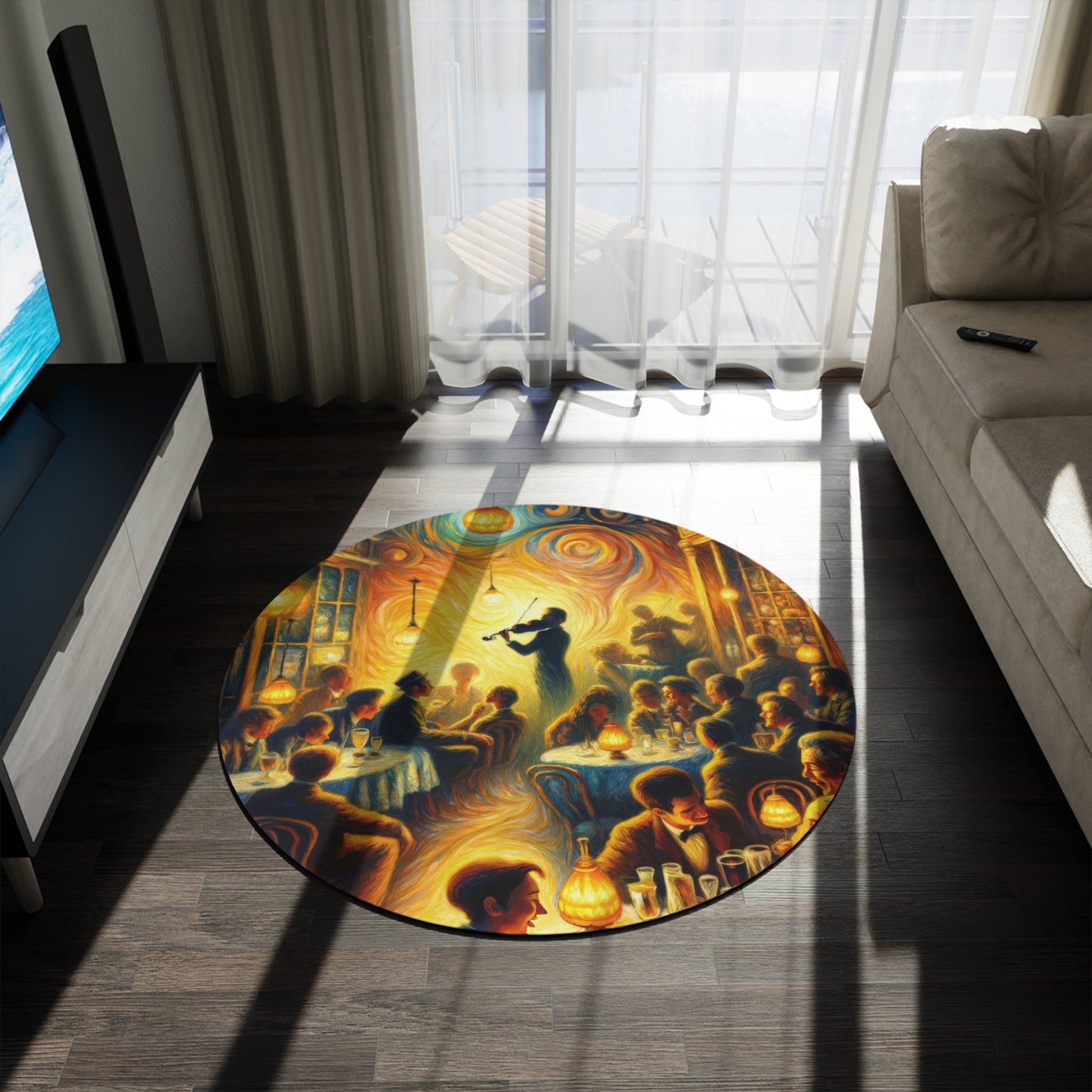 Bistro Emotive Entry Round Rug - ATUH.ART