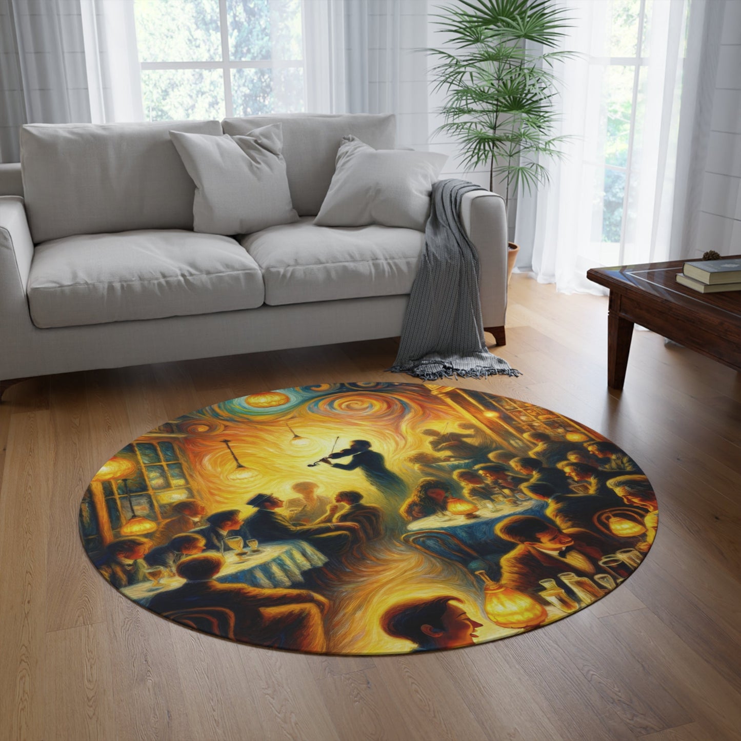Bistro Emotive Entry Round Rug - ATUH.ART