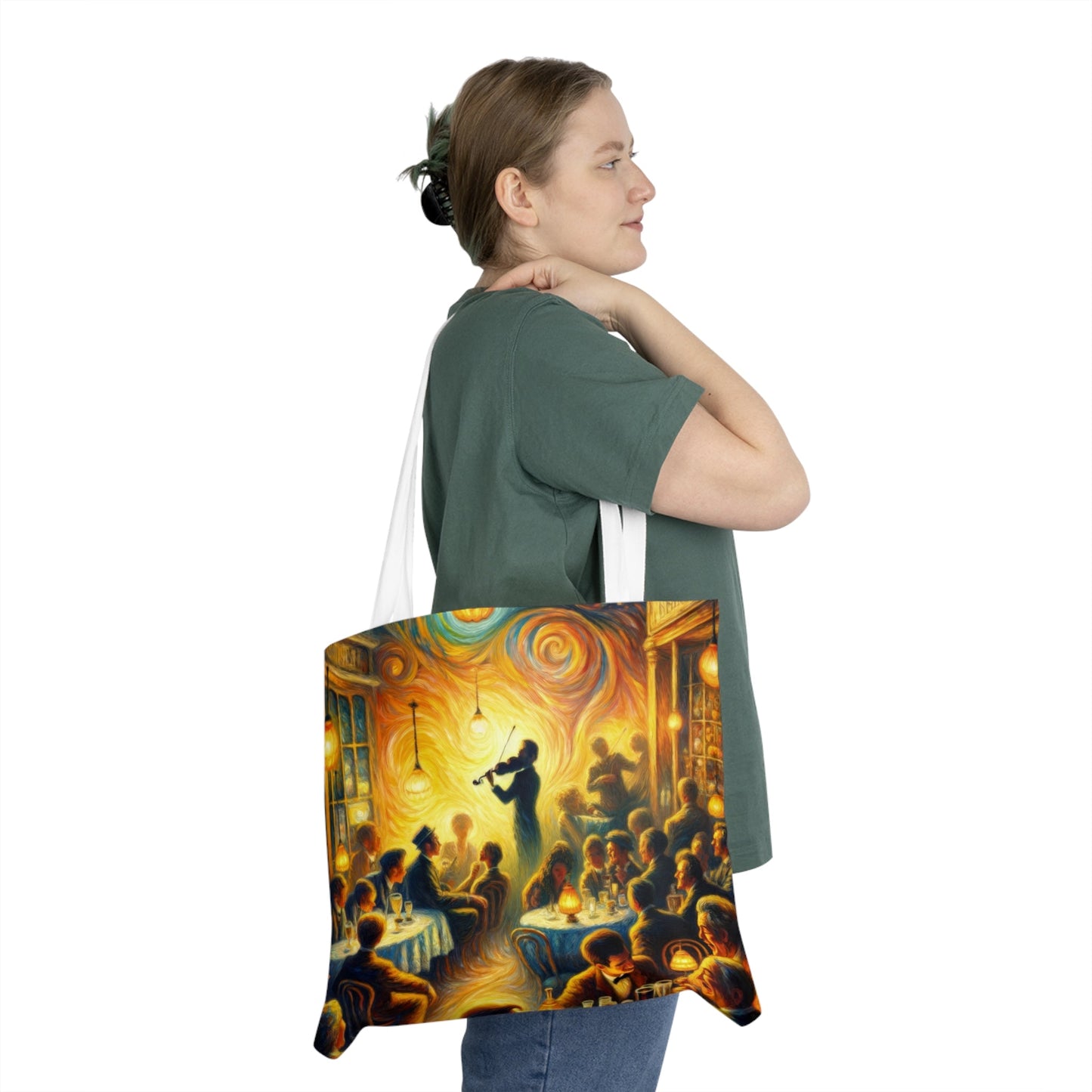 Bistro Emotive Entry Shoulder Tote Bag (AOP) - ATUH.ART