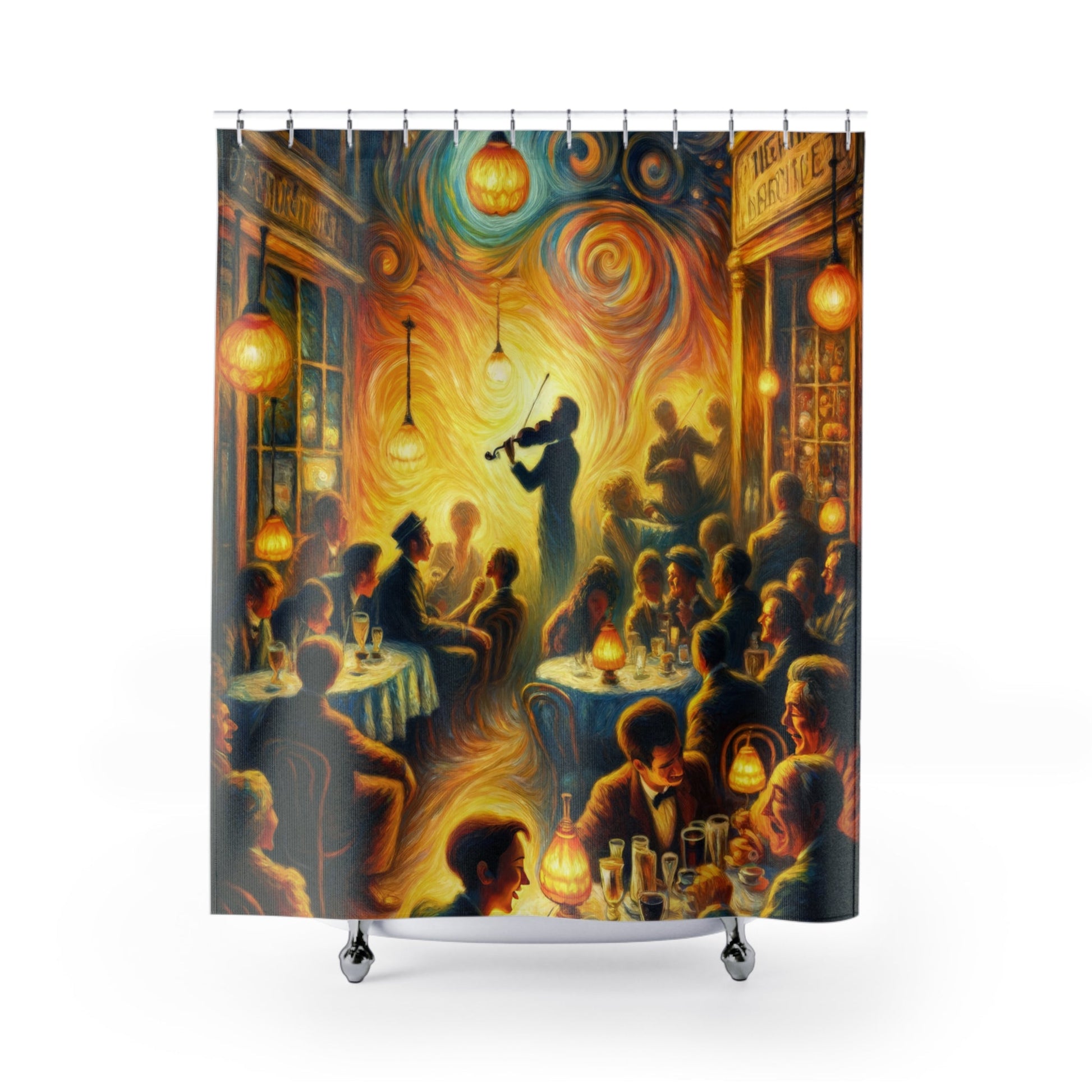 Bistro Emotive Entry Shower Curtains - ATUH.ART