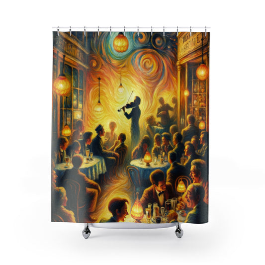 Bistro Emotive Entry Shower Curtains - ATUH.ART