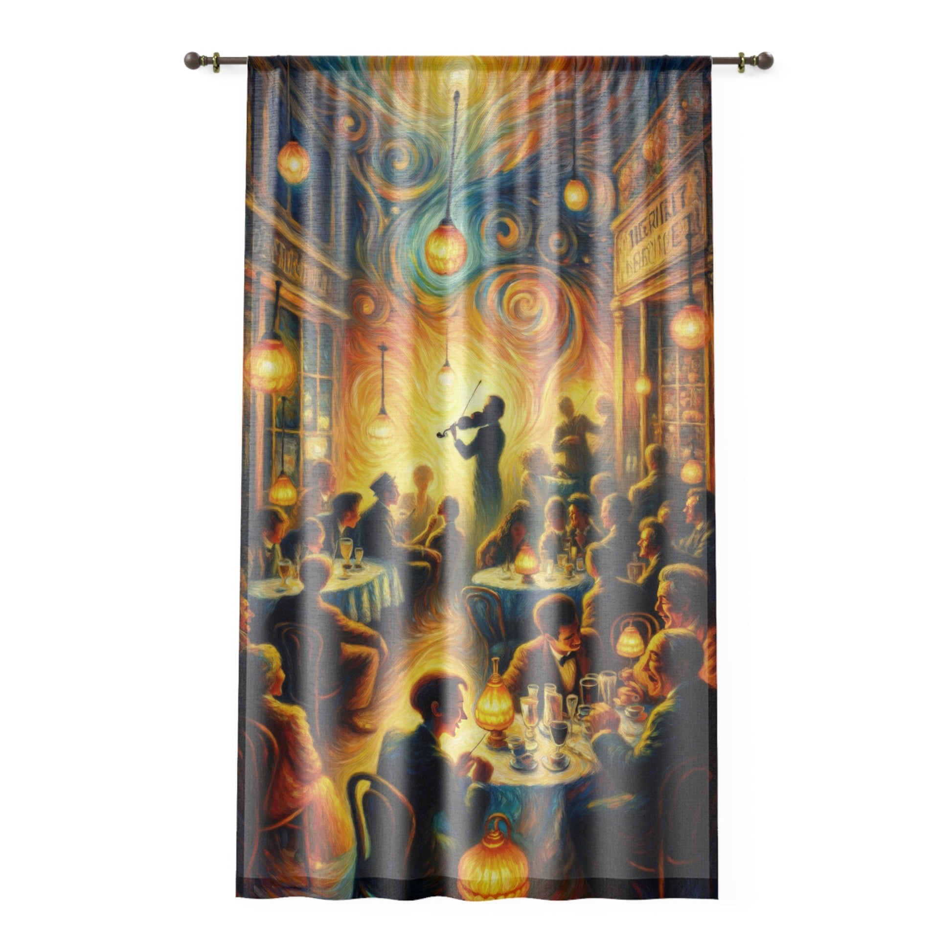 Bistro Emotive Entry Window Curtain - ATUH.ART