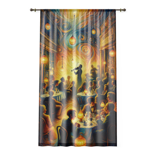 Bistro Emotive Entry Window Curtain - ATUH.ART